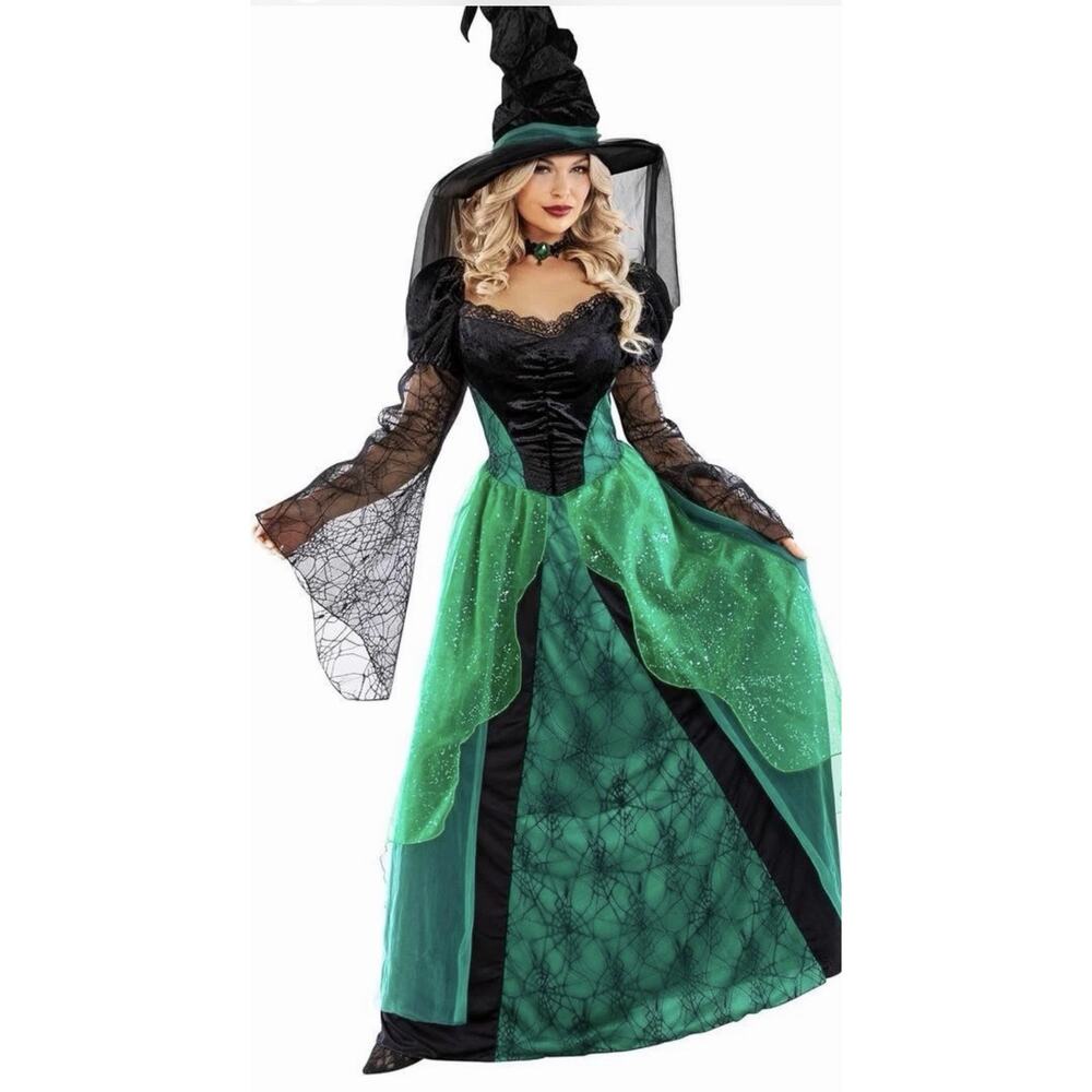 ENCHANTING WITCH Halloween Costume Size XXL Green